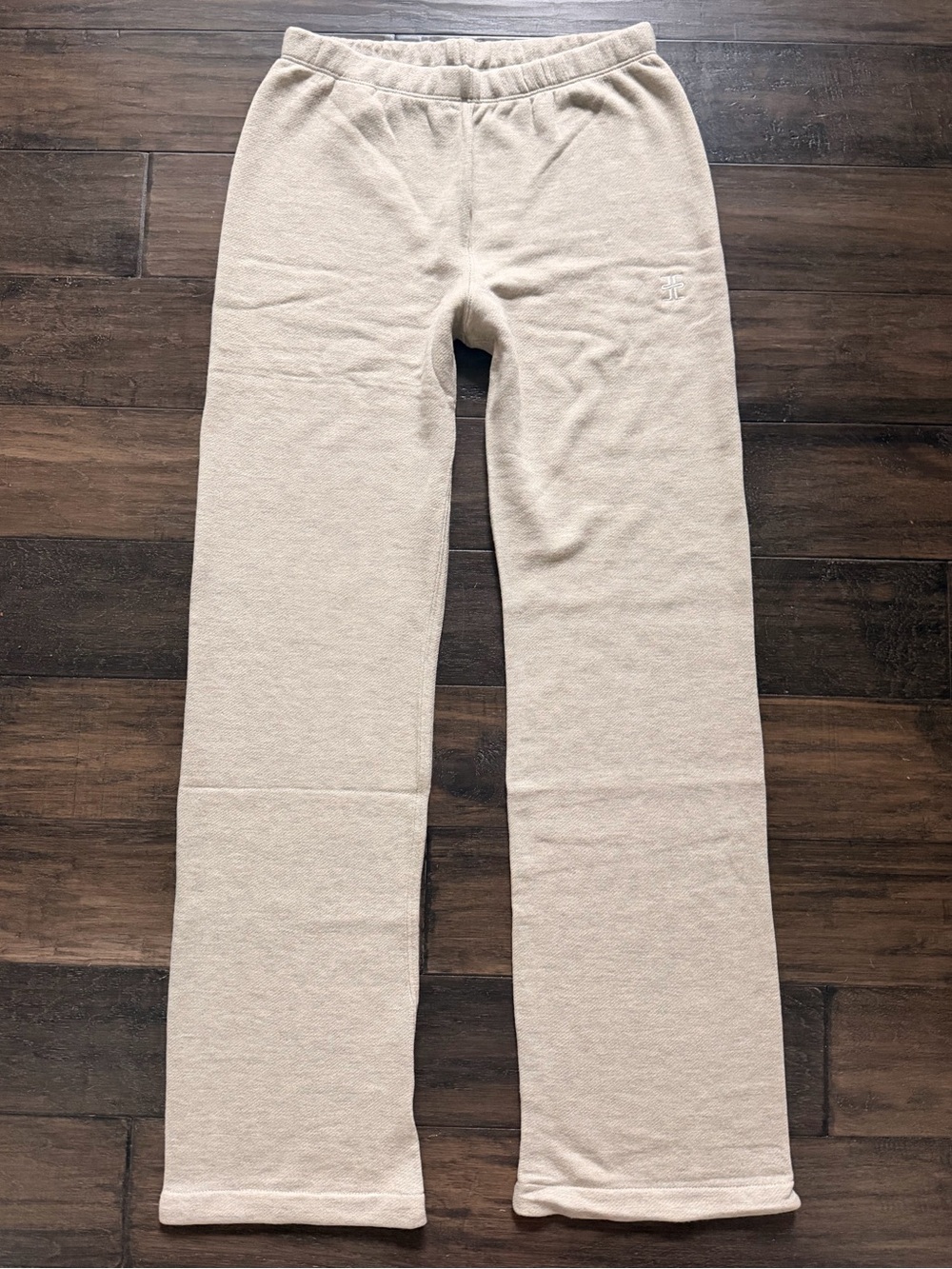 ETERNE Best-Selling Cozy Heather Oatmeal Flare Sweatpants Sz M NIP $230!!